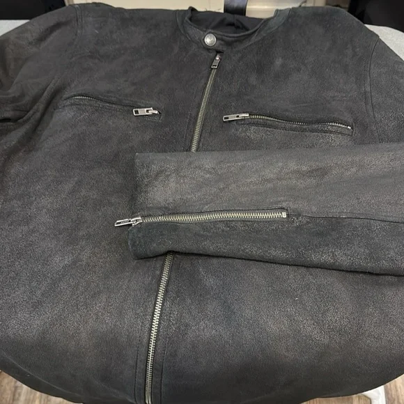 True Religion Goat Skin Leather Jacket Vintage Black - Picture 5 of 5